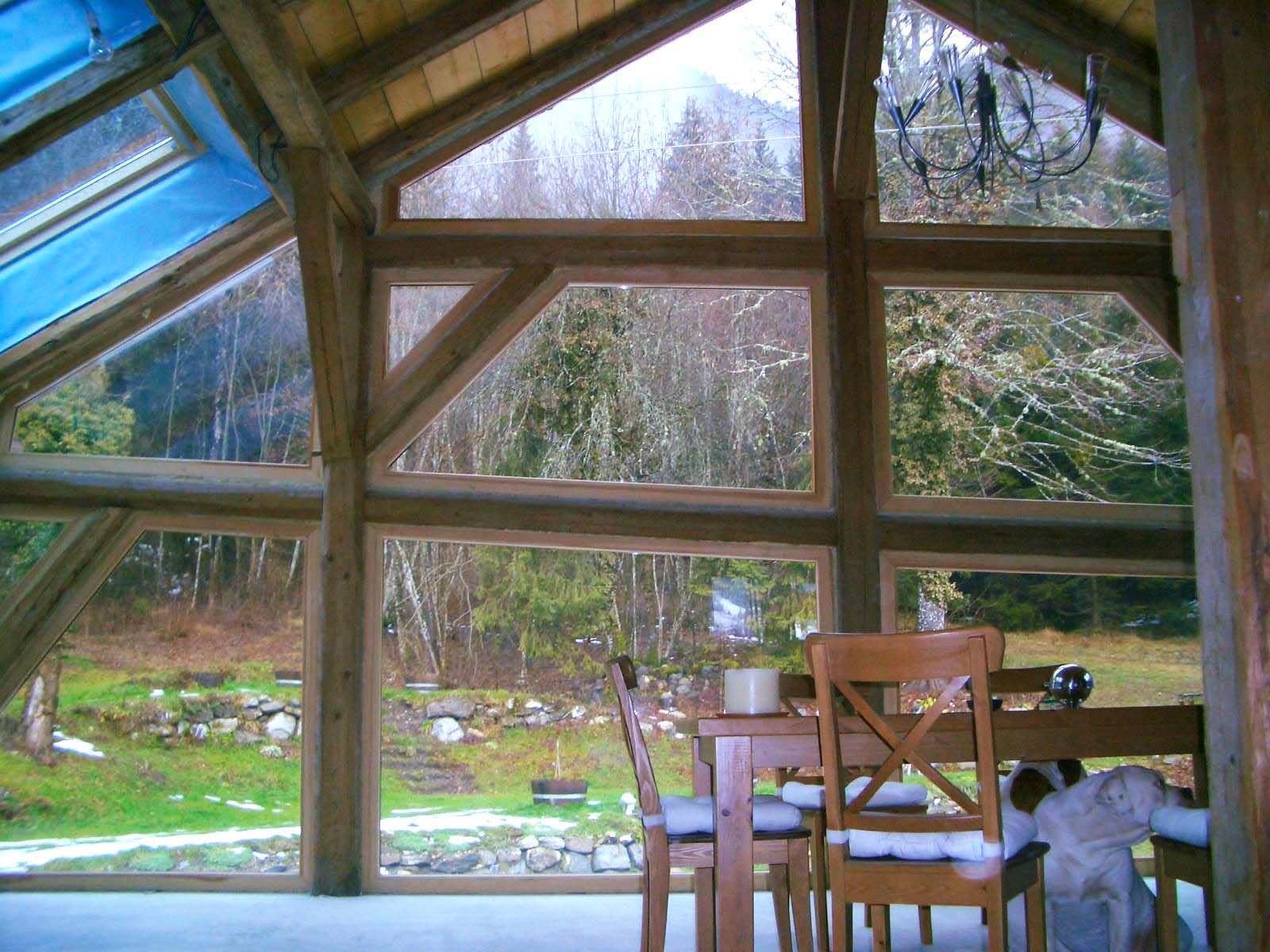 Réalisation Cottet fenêtre vitrée en bois